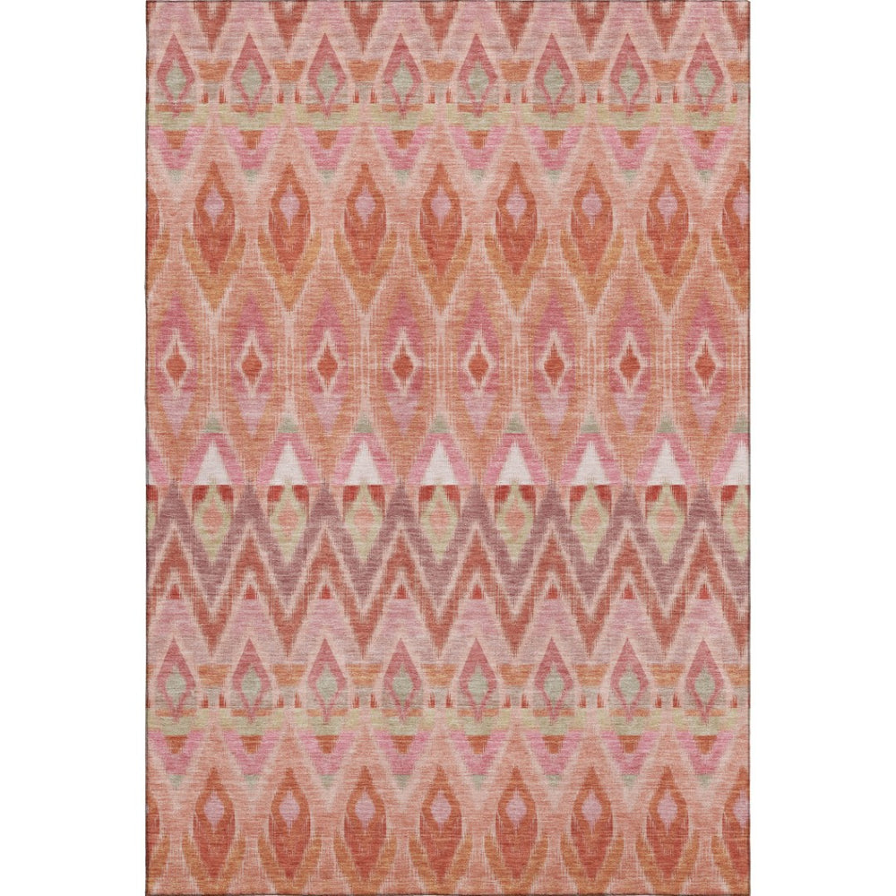 HomeRoots 8' X 10' Colorful Southwestern Washable Area Rug with UV Protection, Perfect for Busy Homes & Kids! 651909