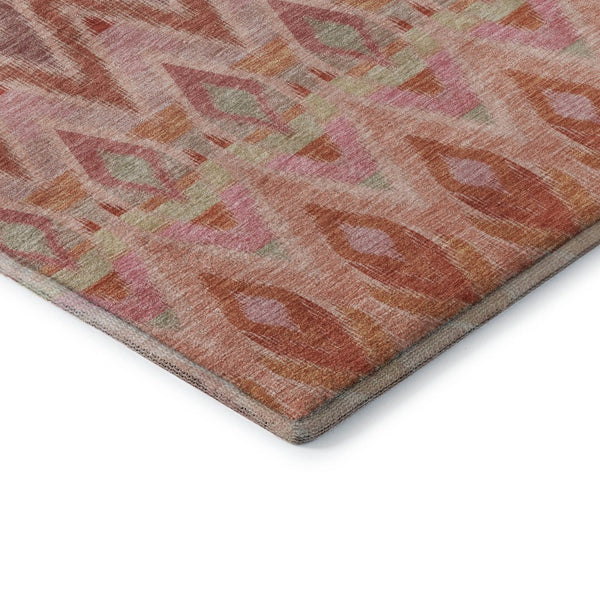 HomeRoots 10' Southwestern Washable Area Rug in Pink, Orange & Mint Green - UV Protected & Durable Design 651911