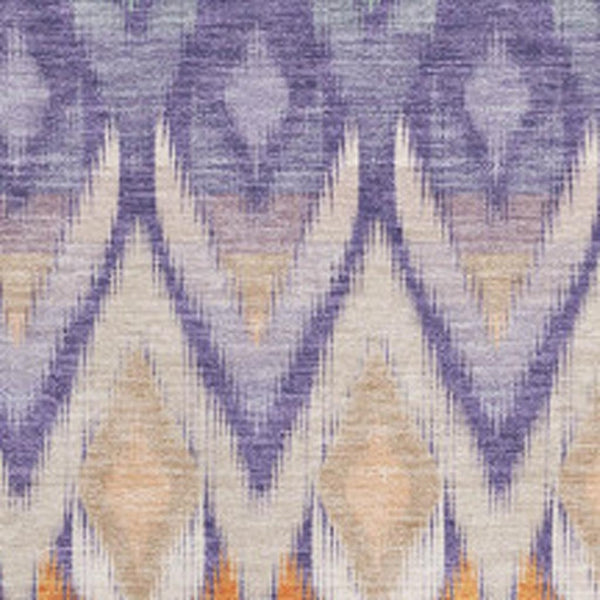 HomeRoots 9' X 12' Southwestern Area Rug in Purple, Mint Green & Beige – Washable, UV-Protected & Durable Design 651916
