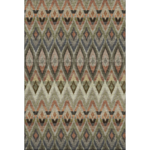 HomeRoots 8' X 10' Southwestern Area Rug in Taupe, Olive Green & Beige - Washable, UV-Protected, Stain-Resistant! 651927