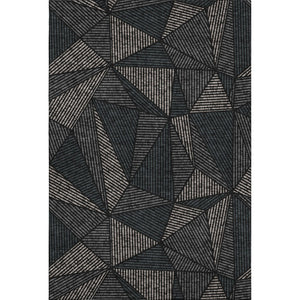 HomeRoots 10' X 14' Black And Ivory Geometric Area Rug - Stylish, Stain Resistant, UV Protected for Any Space 651935