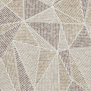 HomeRoots 8' X 10' Brown And Beige Geometric Washable Area Rug - Durable, Stylish, and Perfect for Families! 651945