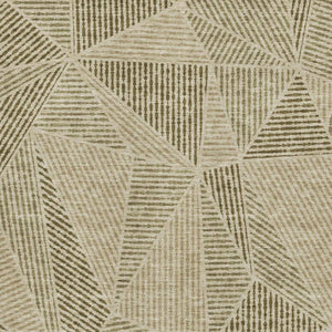 HomeRoots 8' X 10' Stylish Khaki & Beige Geometric Washable Area Rug with UV Protection for Modern Homes 651963