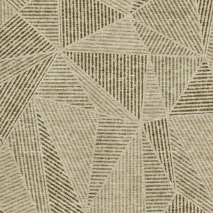 HomeRoots 9' X 12' Khaki And Beige Geometric Area Rug - Washable, UV-Protected, Stylish & Durable for Any Room 651964