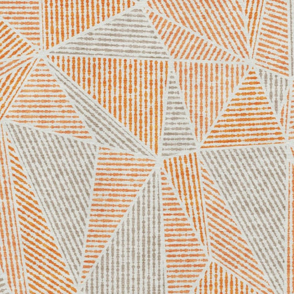 HomeRoots 10' X 14' Orange & Gray Geometric Area Rug - Washable, UV-Protected, Durable for Active Homes! 651977