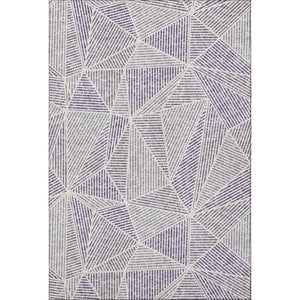 HomeRoots 5' X 8' Stylish Purple and Silver Geometric Area Rug - Washable, UV-Protected, and Stain-Resistant! 651979