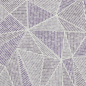 HomeRoots 8' X 10' Purple and Silver Geometric Washable Area Rug – Durable, UV-Protected, Kid-Friendly Design! 651981