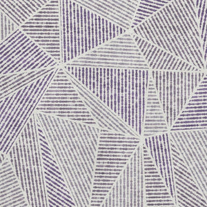 HomeRoots 9' X 12' Purple and Silver Geometric Area Rug - Durable, Washable, UV-Protected for Family Homes 651982