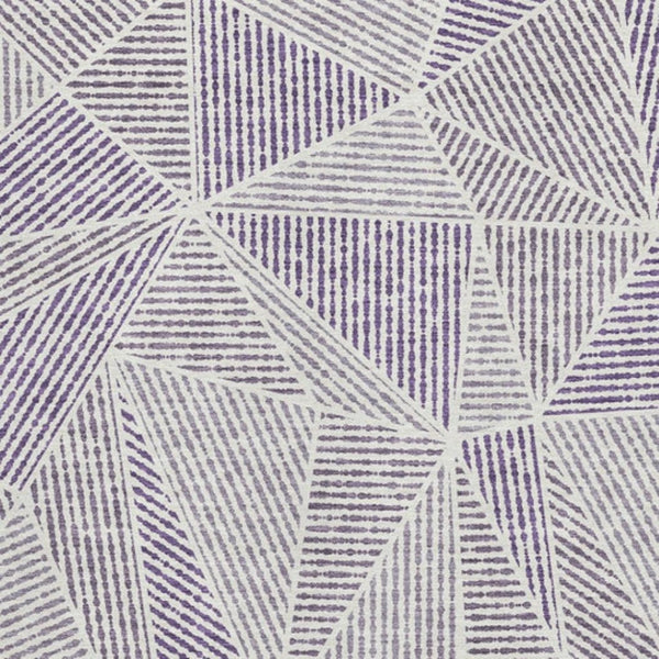 HomeRoots 9' X 12' Purple and Silver Geometric Area Rug - Durable, Washable, UV-Protected for Family Homes 651982