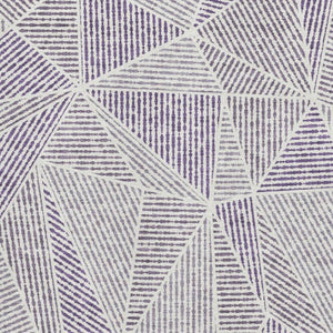 HomeRoots 10' X 14' Stylish Purple & Silver Geometric Washable Area Rug with UV Protection for Busy Homes 651983