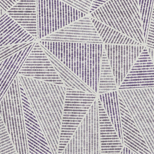 HomeRoots 10' X 14' Stylish Purple & Silver Geometric Washable Area Rug with UV Protection for Busy Homes 651983