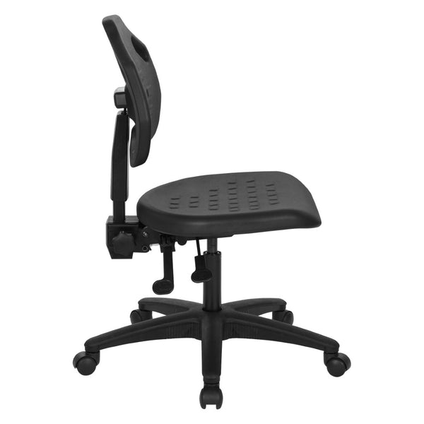 OSP Home Furnishings Task Chair with Ergonomic Lumbar Support Urethane Seat Greenguard Certified for Office Use KH81303