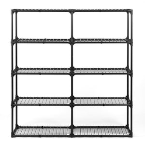 English Elm 5-shelf Wire Rack Set of Two Heavy Duty Steel Shelving for Garage or Home Office W285P166903