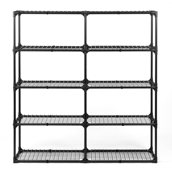 English Elm 5-shelf Wire Rack Set of Two with Zip Cover Dust Protection for Garage Storage W285P166905