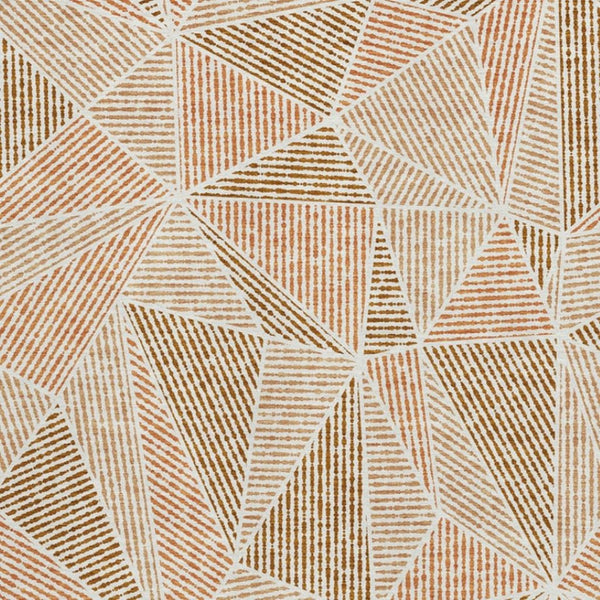 HomeRoots 10' Terra Cotta & Beige Geometric Washable Area Rug – UV Protected, Durable, Stylish, Perfect for Any Room 652001
