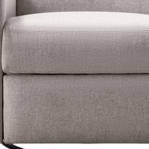 HomeRoots 26" Tan Tufted Linen Recliner with Gliding, Swivel, and Rocking Features – Perfect for Comfort & Style 652003