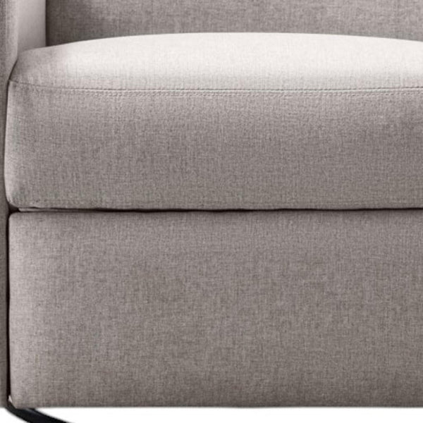 HomeRoots 26" Tan Tufted Linen Recliner with Gliding, Swivel, and Rocking Features – Perfect for Comfort & Style 652003