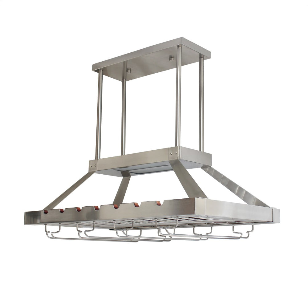 HomeRoots Nickel Modern Flush Ceiling Light Fixture with Edison Bulbs - Stylish Iron Design for Kitchens 652018