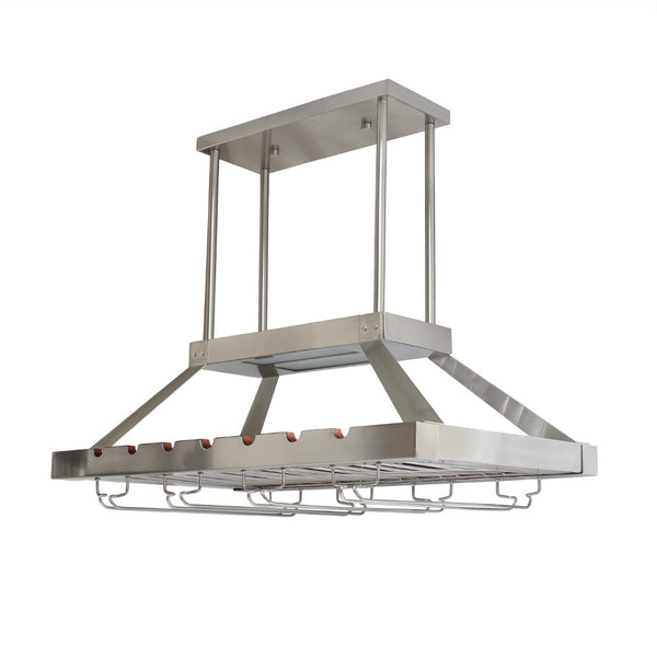 HomeRoots Nickel Modern Flush Ceiling Light Fixture with Edison Bulbs - Stylish Iron Design for Kitchens 652018