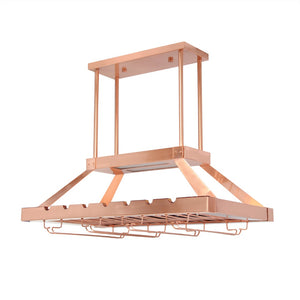 HomeRoots Copper Flush Ceiling Light Fixture with LED Edison Bulbs – Modern Industrial Design for Any Space 652019