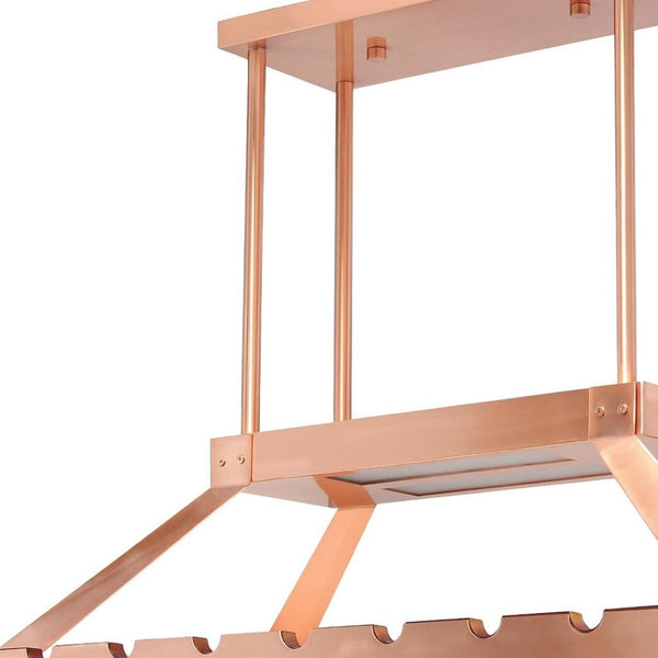 HomeRoots Copper Flush Ceiling Light Fixture with LED Edison Bulbs – Modern Industrial Design for Any Space 652019