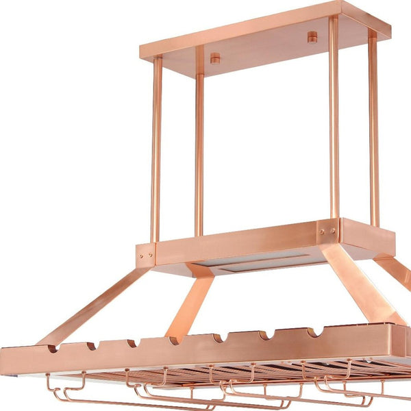 HomeRoots Copper Flush Ceiling Light Fixture with LED Edison Bulbs – Modern Industrial Design for Any Space 652019