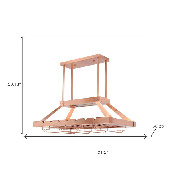 HomeRoots Copper Flush Ceiling Light Fixture with LED Edison Bulbs – Modern Industrial Design for Any Space 652019