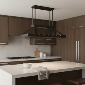 HomeRoots Bronze Two-Light LED Pendant Fixture – Industrial Edison Style for Modern Kitchen & Dining Spaces 652020