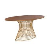 INK+IVY Mercer Mid-Century Oval Dining Table IIF20-0062 Bronze