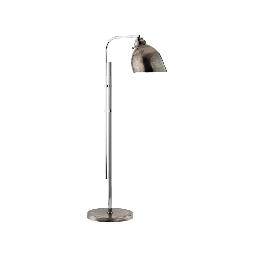 Wildwood Roxy Polished Nickel & Copper Floor Lamp — Adjustable Pharmacy-Style Task Lighting, 41"–58" Height 65215