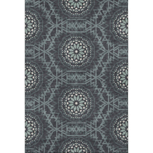 HomeRoots 9' X 12' Charcoal Ivory Geometric Area Rug - Washable, UV Protected, Stain Resistant for Modern Homes 652208