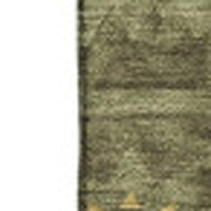HomeRoots 9' X 12' Olive Green and Gold Geometric Area Rug – Stain-Resistant, UV Protected, Easy Care Design 652268
