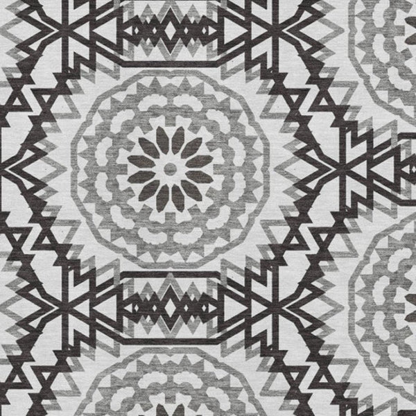 HomeRoots 8' X 10' Modern Geometric Washable Area Rug – UV Protected, Stain Resistant, Ideal for High-Traffic Spaces 652309