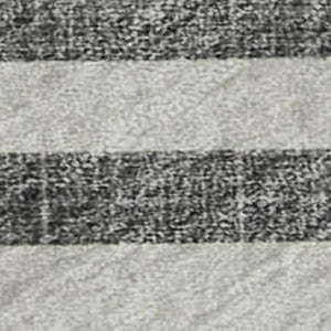 HomeRoots 8' X 10' Charcoal & Ivory Geometric Area Rug - Washable, UV-Protected, Stain-Resistant Design! 652345