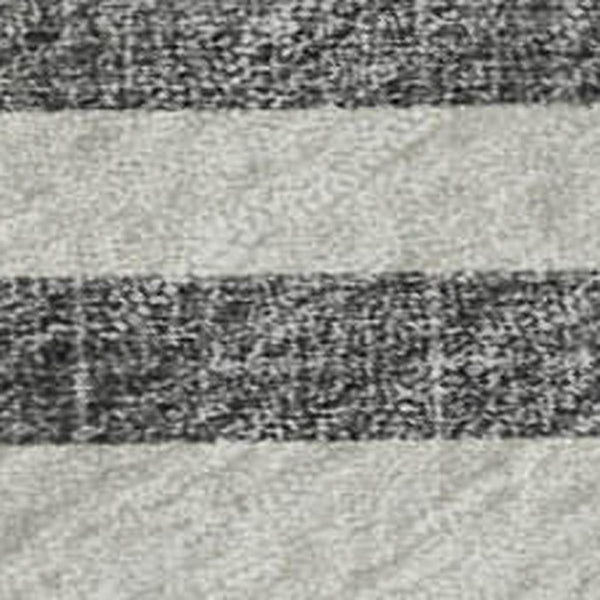 HomeRoots 8' X 10' Charcoal & Ivory Geometric Area Rug - Washable, UV-Protected, Stain-Resistant Design! 652345