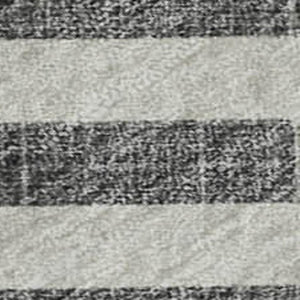 HomeRoots 9' X 12' Charcoal And Ivory Geometric Washable Area Rug - UV Protected, Stain Resistant & Stylish 652346