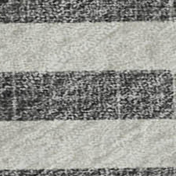 HomeRoots 9' X 12' Charcoal And Ivory Geometric Washable Area Rug - UV Protected, Stain Resistant & Stylish 652346