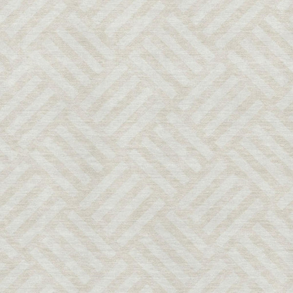 HomeRoots 9' X 12' Ivory Geometric Area Rug - Washable, UV Protected & Stain Resistant for Family Spaces 652370