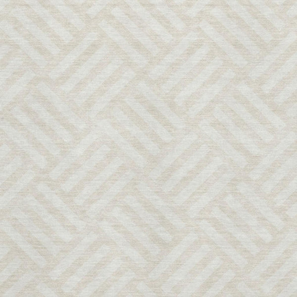 HomeRoots 10' X 14' Ivory & Beige Geometric Washable Area Rug - Stylish, Durable, UV-Protected for Busy Homes 652371