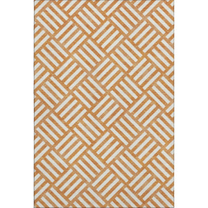 HomeRoots 9' X 12' Orange Geometric Area Rug – Washable, UV Protected, Durable & Stylish for Any Space! 652400