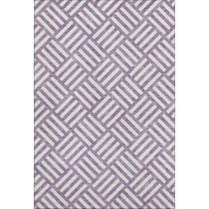 HomeRoots 10' X 14' Purple and Ivory Geometric Area Rug – Washable, UV Protected, Durable for High-Traffic Spaces 652419
