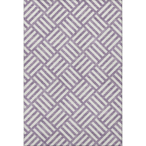 HomeRoots 10' X 14' Purple and Ivory Geometric Area Rug – Washable, UV Protected, Durable for High-Traffic Spaces 652419