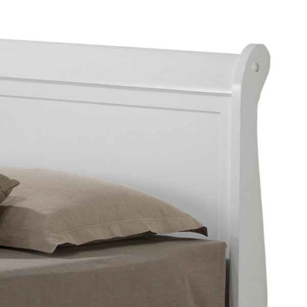 English Elm Elegant White Twin Storage Bed with Under-Bed Drawers, 44"H x 41"W x 87"D, Durable Particleboard Finish B078S00387