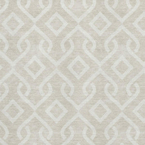 HomeRoots 10' X 14' Beige Geometric Washable Area Rug - Durable, UV-Protected, Stylish for High-Traffic Spaces 652461