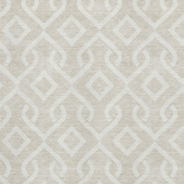 HomeRoots 10' X 14' Beige Geometric Washable Area Rug - Durable, UV-Protected, Stylish for High-Traffic Spaces 652461