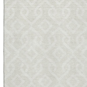 HomeRoots 5' X 8' Ivory And Beige Geometric Area Rug - Washable, UV Protected, Perfect for Busy Homes! 652517