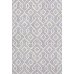 HomeRoots 10' X 14' Lavender & Ivory Geometric Area Rug - Washable, UV-Protected, Stylish for Busy Homes 652527