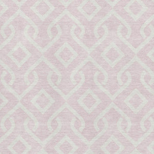 HomeRoots 10' X 14' Pink And Ivory Geometric Area Rug – Stylish, Washable, UV-Protected for Family Spaces! 652551