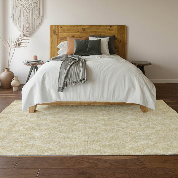 HomeRoots 9' X 12' Beige and Coffee Diamond Area Rug - Washable, UV Protected, Durable for Busy Homes 652610