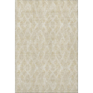 HomeRoots 9' X 12' Beige and Coffee Diamond Area Rug - Washable, UV Protected, Durable for Busy Homes 652610